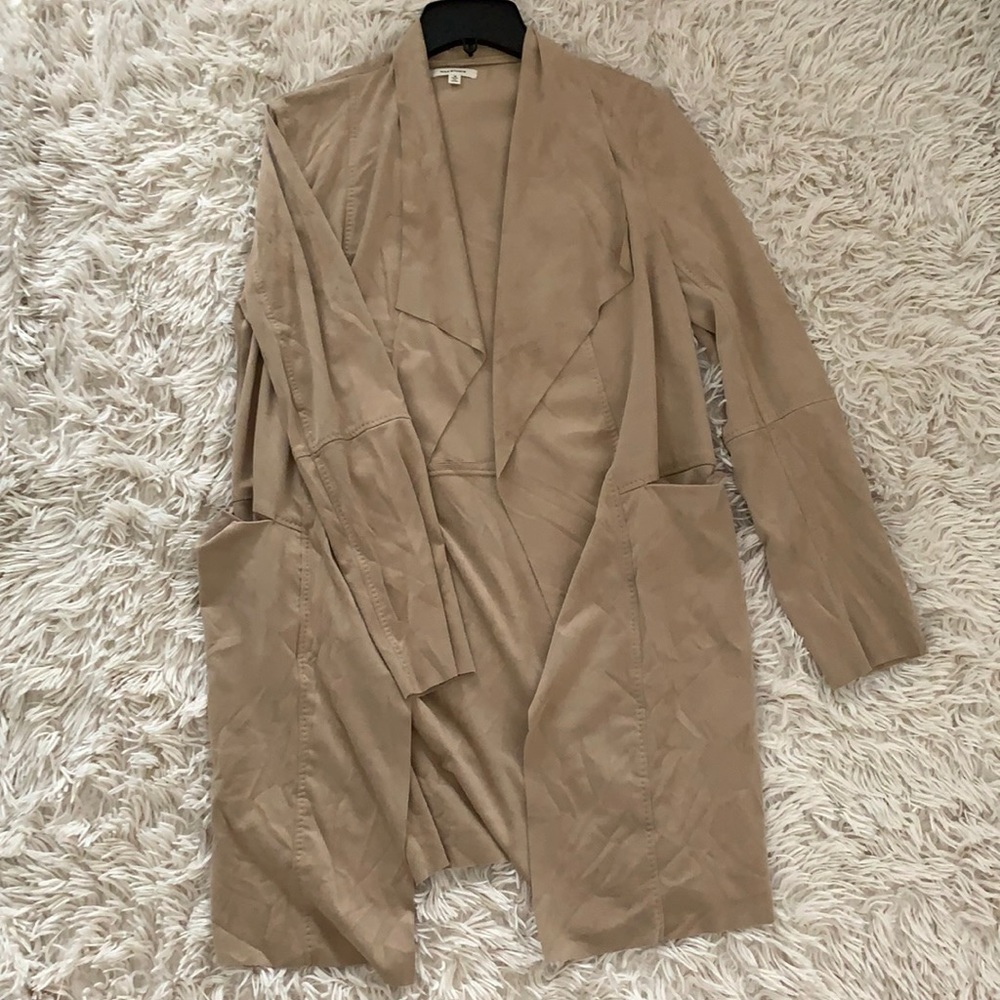 Tan Suede Cardigan